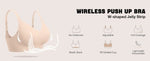 Women's Wavy Smooth Bra Wire-free and Seamless Bra Supports Side Breast Prevents Sagging Comfortable and Pushes Up