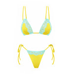 New 3Pcs Crochet Bikini Women Swimsuit Sexy Swimwear Halter Biquini Push Up Swim Suit Strappy Bodysuit Female Bathsuit Beachwear