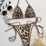 DEKALeopard Micro Bikini Set Women High Cut Push Up Swimsuit Bandage Bathing Suit Padded Thong Swimwear Summer Beach Vacation