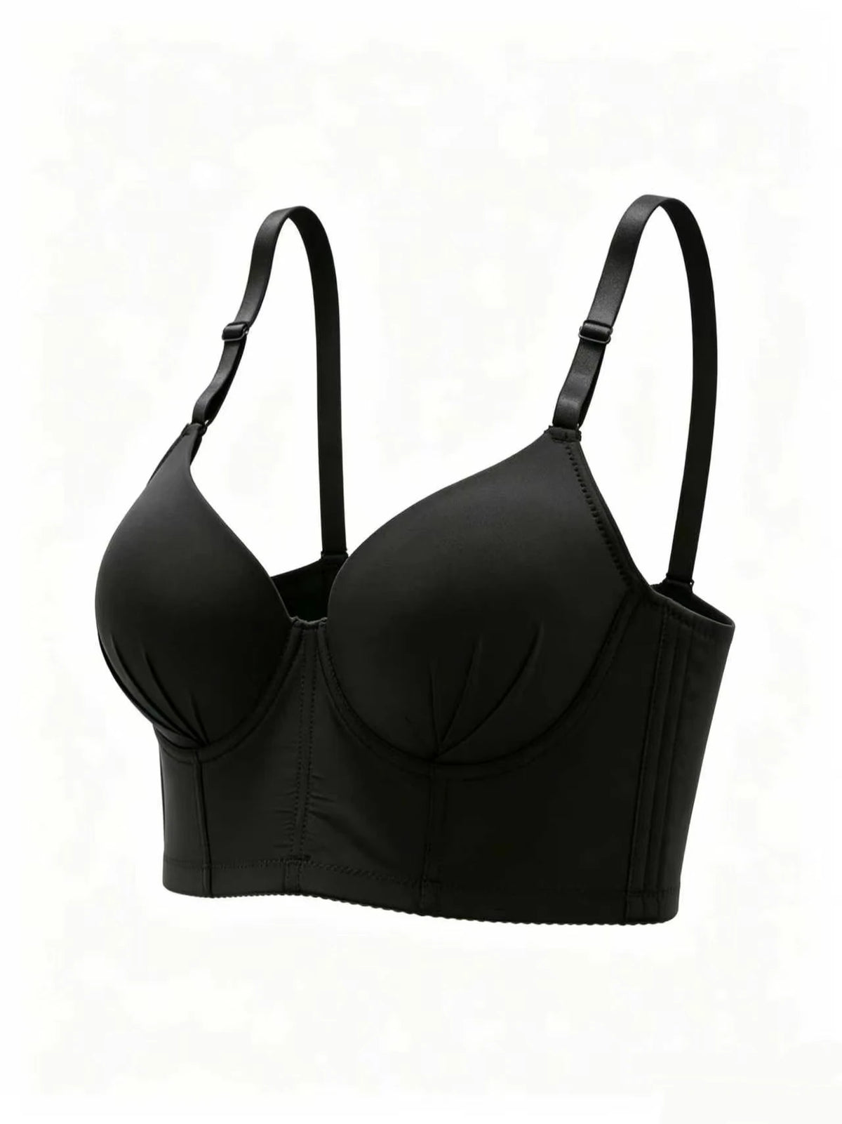 3/4 cup Coverage Adjustable Straps Daily Wear Lingerie Women Black Corset Bra Push Up Bralette Sexy Shapewear Bra B6036