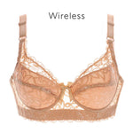 Push Up Bra Sexy Embroidery Lace Wire Free Bra Thin Padded Intimate 75-105 B C D Brassiere Wireless Bralette For Women Underwear
