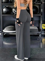Multi Color Sports Wide Leg Pants Running Fitness Loose Straight Leggings Women Pilates Yoga Trouser Ultra Soft Stretch Workout