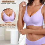 Plus-size Jelly-like Wire-free Bra Thin Molded Cups with A Wire-free Design Comfortable and Breathable Underwear Push Up
