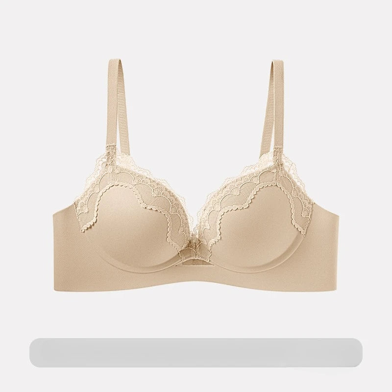 Seamless Everyday Bras for Women Sexy Lace Massage Ladies Push Up Brassiere Floral Female Underwire Women Underwear