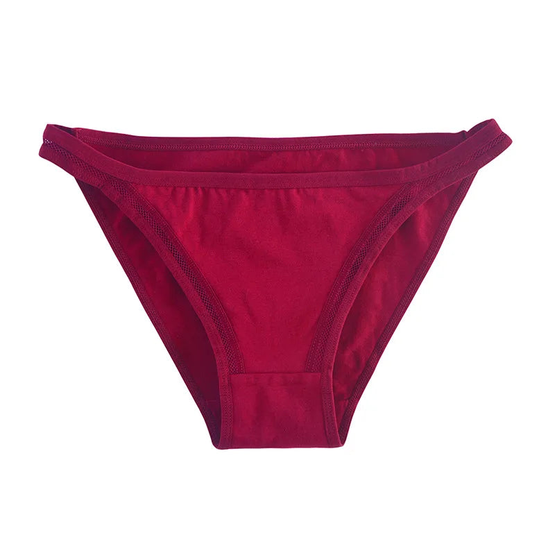 1Pc Cotton Panties Women's Low Waist Briefs Female Underwear Breathable Underpants Comfort Panties Sexy Lingerie M-XL