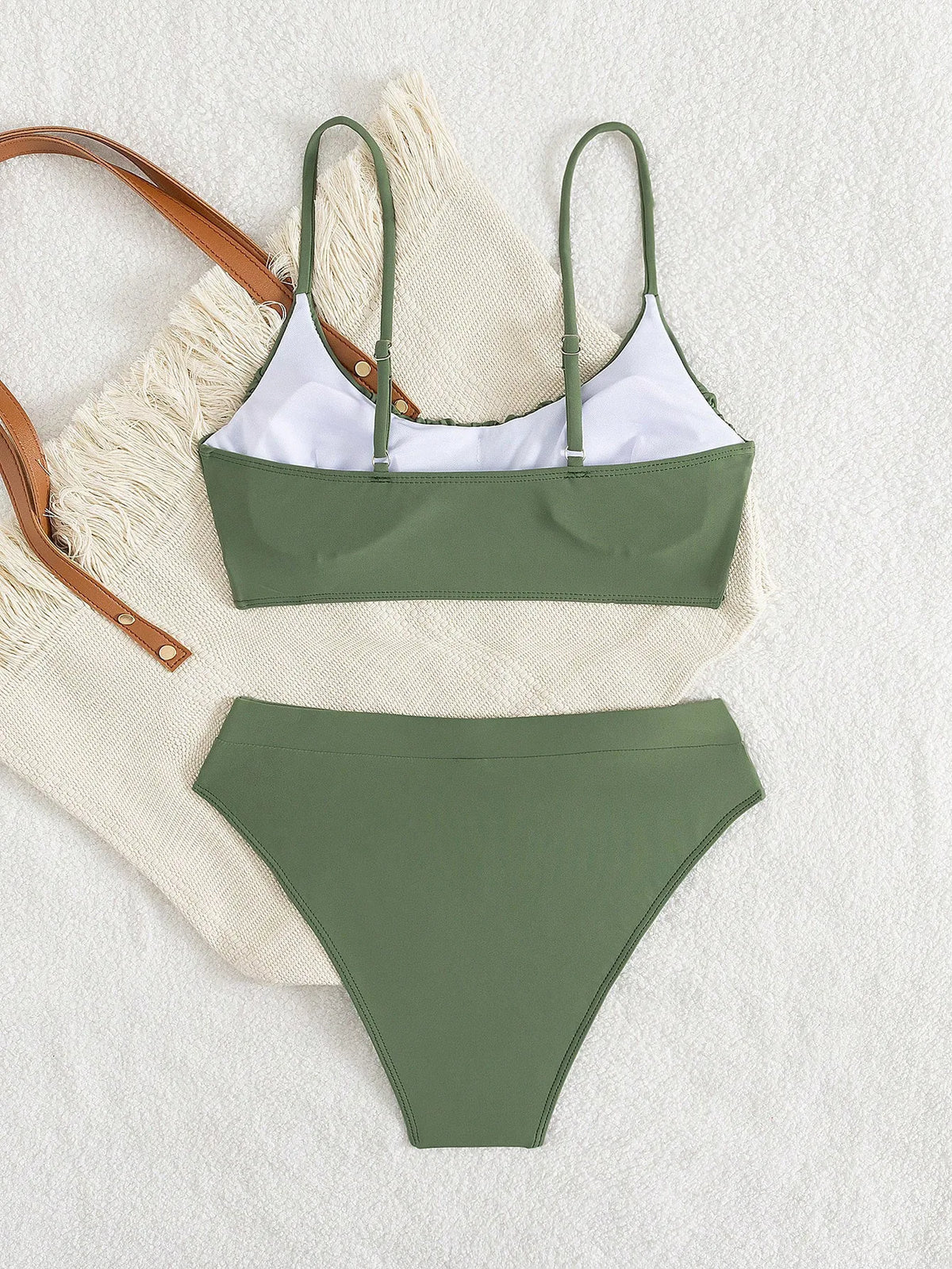 Sexy High Waist Bikini Set 2026 Women Pleate Push Up Two Piece Swimsuit Brazilian Beach Bathing Suit Holiday Swimwear Biquini