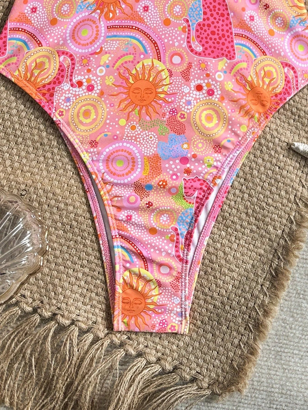 Sexy Pink Floral Print Swimwear Women 2026 Deep V Neck Slim Tummy Control One Piece Swimsuit Beach Hoiday Bathing Suit Monokini