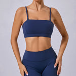 Women Yoga Bra Removable Shoulder Strap Anti-Slip Bra Wrap Chest Dual-Use Sports Yoga Wear Outside Running Fitness Top