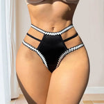 1pcs Low Waist Fashion Style Women G-string Black Women Intimate Sexy Lingerie Elegant Lady Thongs Underwear Female Panties