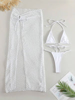 3 Pieces Triangle String Thong Bikinis 2026 Swimwear Female Sexy Brazilian Swimsuit Women Bathers Bathing Swimming Swim Suit