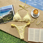 2026 Flower Printed Halter Bikini Women Swimwear Female Swimsuit Two-Pieces Bikini Set Brazilian Bather Bathing Suit Swim V8270