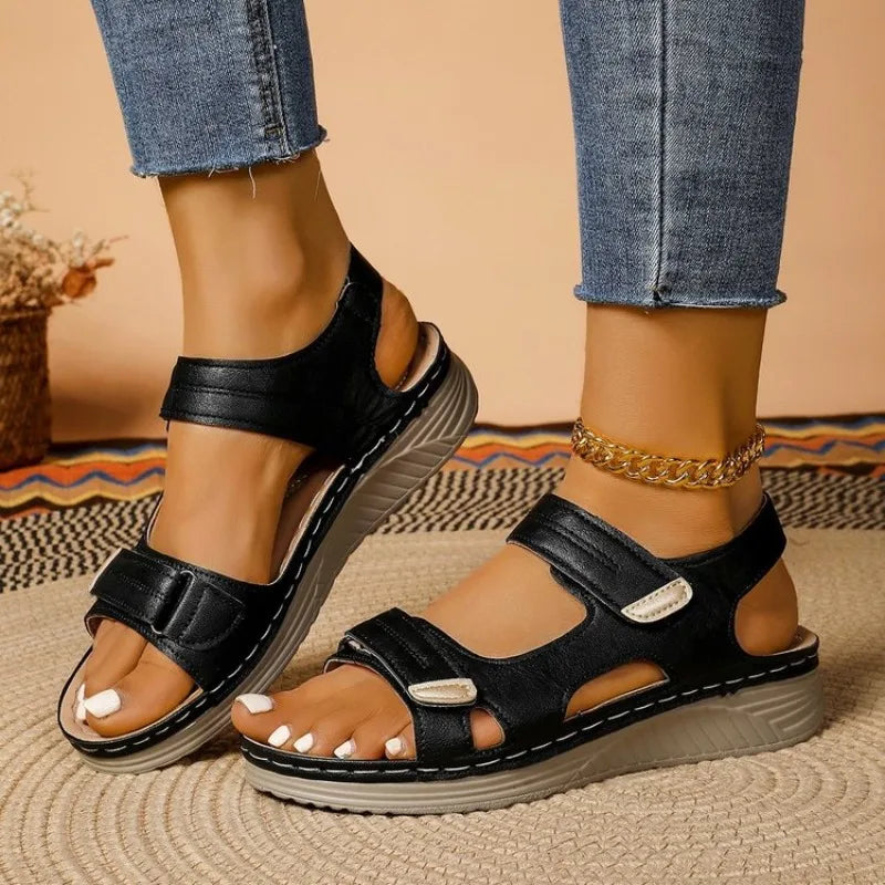 Shoes Sandals Women Summer Party Sandals Ladies Elegant Walking Shoes Wedge Ladies Shoes Non-Slip Sandal Women
