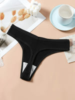 8 Pcs / Set Women' Cotton G-String Thong Panties Low Rise Sexy V-Shaped Underwear Soft And Breathable Bikini Seamless Lingerie