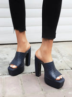 NASBAVI Summer New Styles Fashion High-heeled Waterproof Women's Slippers Outside Open Toe Party Women's Shoes High 13.5cm