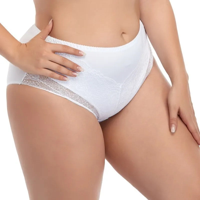 Beauwear women large size lace panty 2XL 3XL 4XL 5XL 6XL 7XL big size nylon spandex underwear female middle waist briefs
