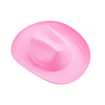 Women Men Cowboy Hat Classic Roll Up Brim Fedora Cowgirl Hat Western Retro Sun Cap Stage Performance Hat