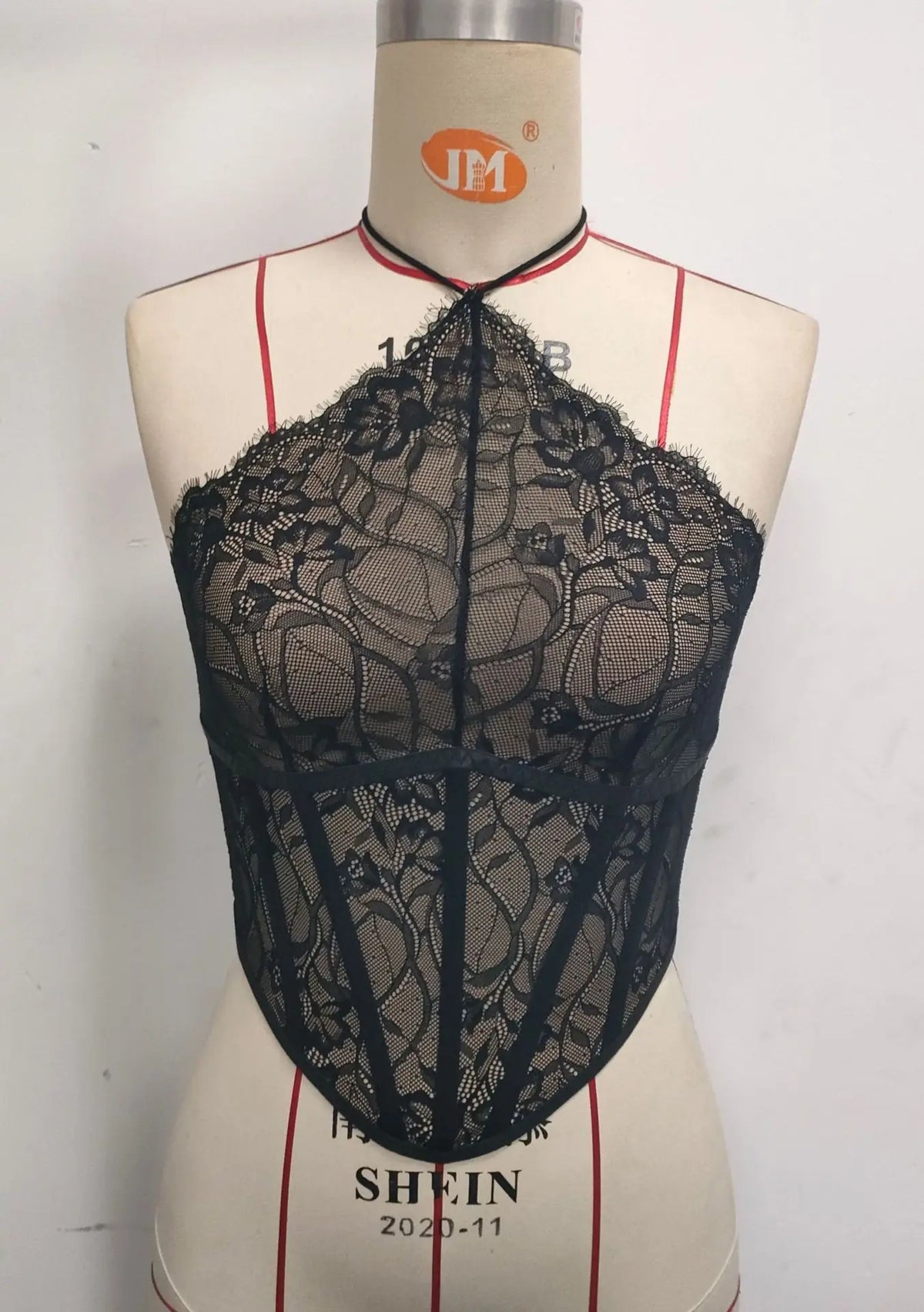 Sexy Chinese Style Fishbone Corset Top Women Chic Black Double-layer Lace Slimming Buckle Suspender Club Daily Camis Vest
