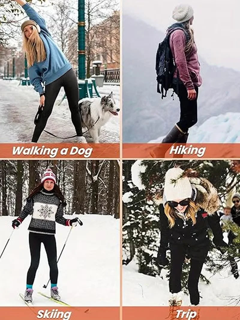 Women's Thick Soft Cross-Waist V-Waist Tummy-Control Fleece Yoga Leggings - Thermal Running Workout Slimming Tights,Jeans(New)