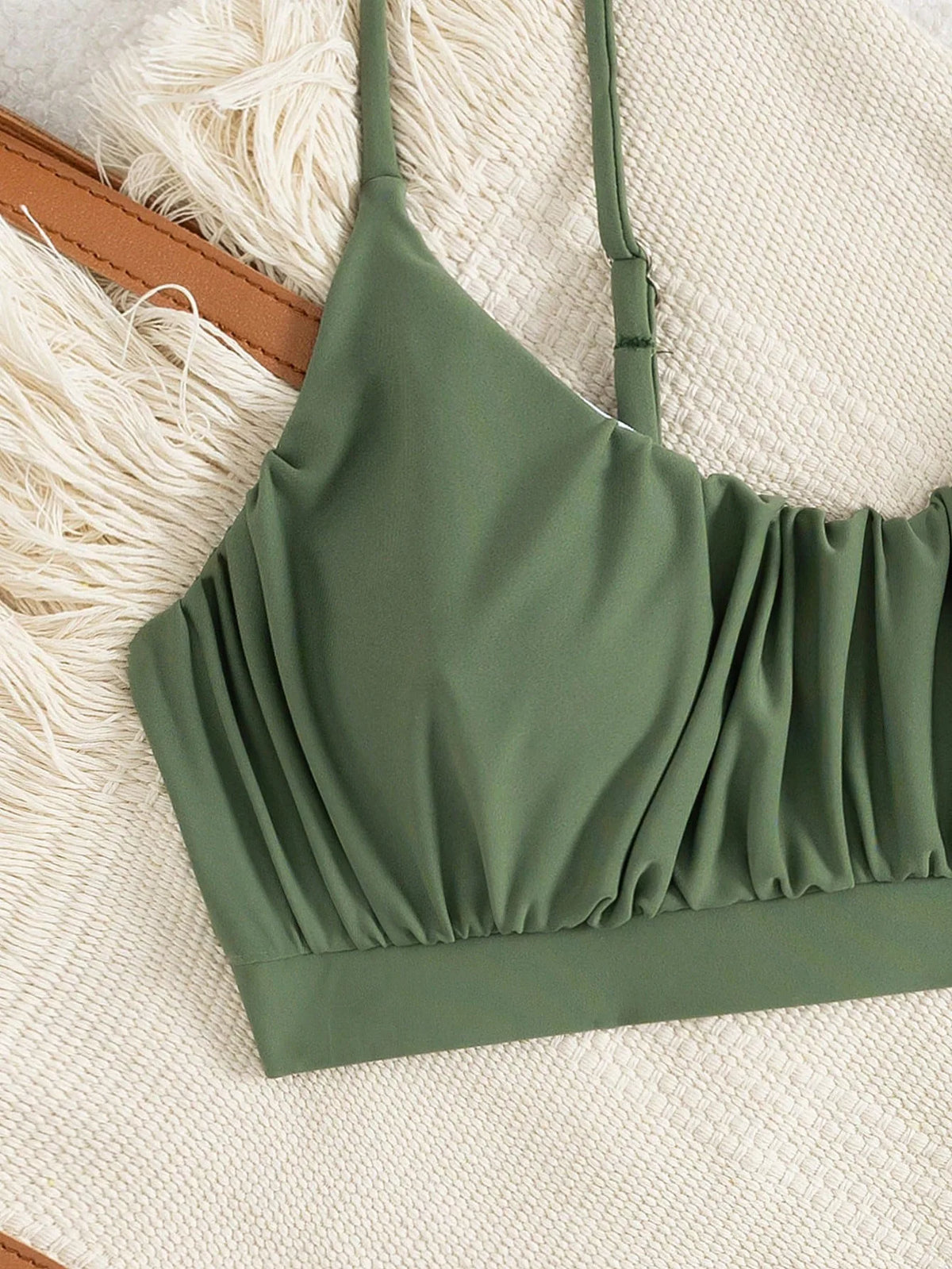 Sexy High Waist Bikini Set 2026 Women Pleate Push Up Two Piece Swimsuit Brazilian Beach Bathing Suit Holiday Swimwear Biquini