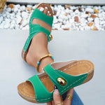 Women's Fashion Wedge-heeledLeisure Slippers 2026 Summer New Lightweight Open-toed Platform Slippers.