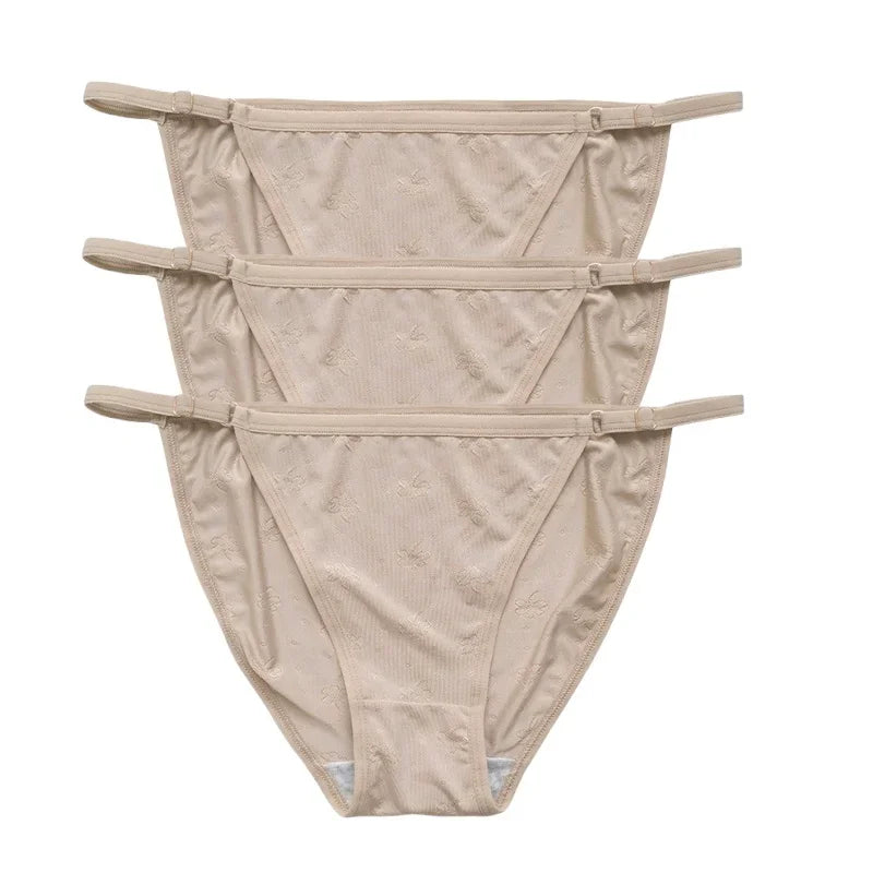 3Pcs/Set Panties Women Low Rise Briefs Seamless Underwear Breathable Panty Female Underpants High Cut Sexy Lingerie