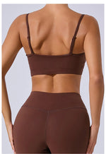 Women Yoga Bra Removable Shoulder Strap Anti-Slip Bra Wrap Chest Dual-Use Sports Yoga Wear Outside Running Fitness Top