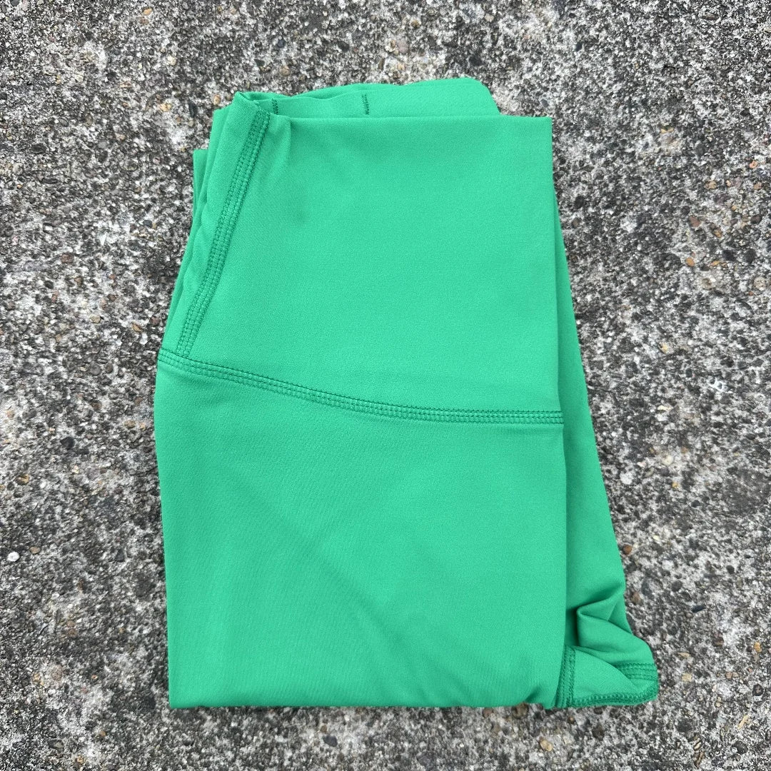 Solid Color Back Waist Pocket High Waist Yoga Legging Women Sport Cropped Pants Butter Athletic Gym Comprehensive Training Jog