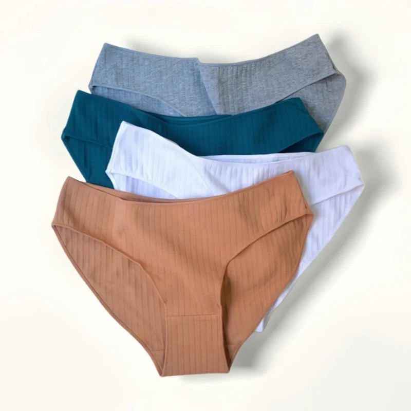 4Pcs/Set Women Low Rise Briefs Women's Cotton Panties Female Underpants Comfort Panties Sexy Lingerie M-XL Underwear