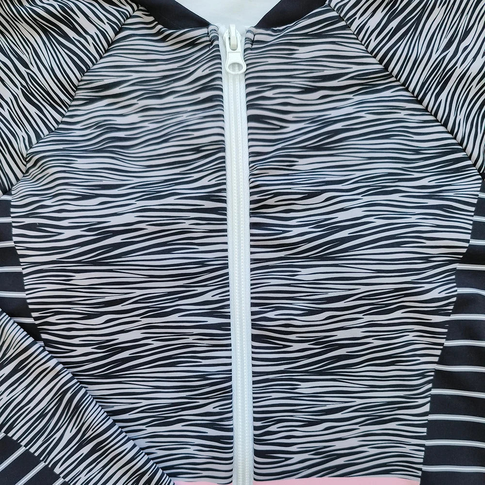 2026 Surfing Sport Swimsuit Long Sleeves Women One Piece SwimsuitSwimwear Solid Monokini Bathing Suit Tropical Bodysuit Female