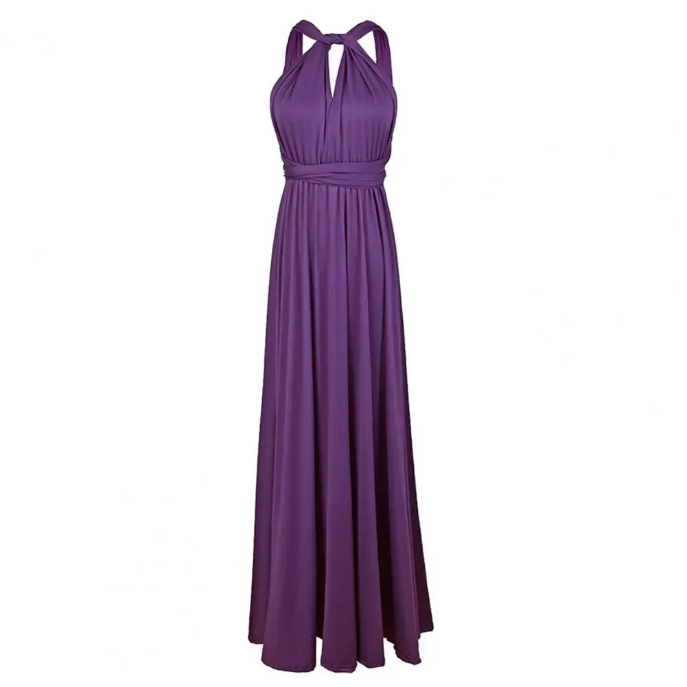 Women's Transformer Dress Multi Way Wrap Backless Wedding Evening Gown Convertible Floor Long Formal Dress