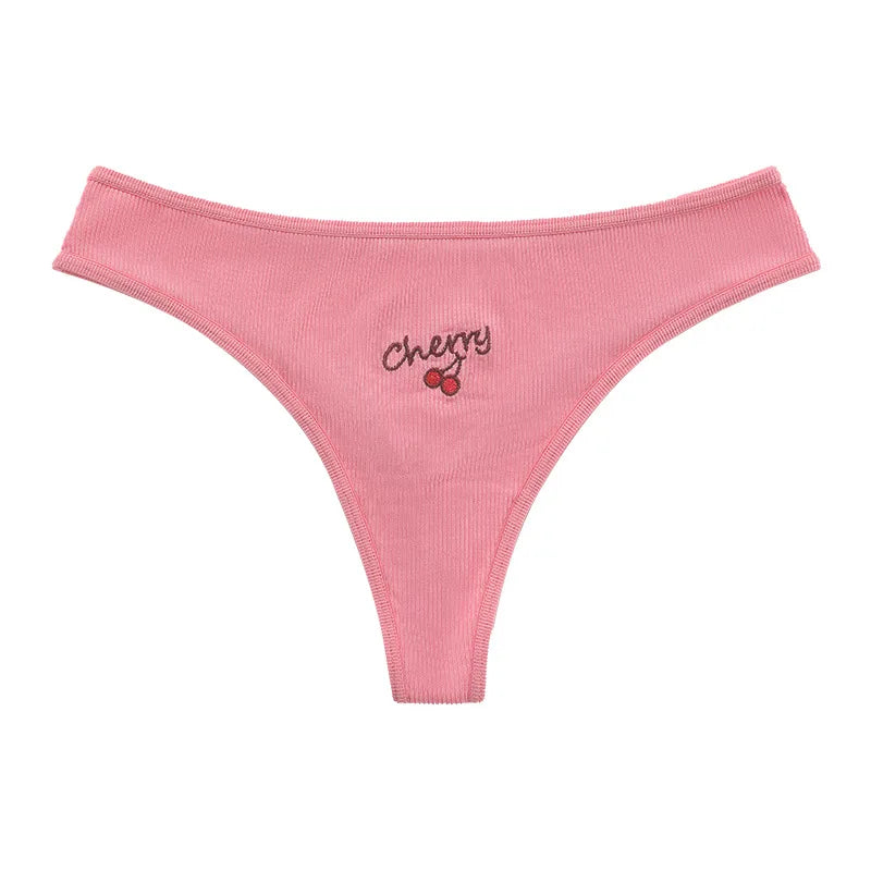 Fruit Printed Girls G String Sexy Panties Seamless Women Briefs Thong Underwear Female Low Waist Fitness Lingerie Size S-XL