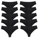 10Pcs/Set Seamless Thongs G-String Women Panties Sexy Underwear Female Underpants Sexy Lingerie Low Waist Sport Bottoms M-XL