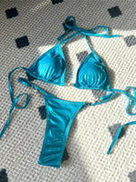 PU Faux Leather Halter Mini Thong Bikini Women Swimwear Female SwimsuitTwo-Pieces Bikini Set Bather Bathing Suit Swim V5206W
