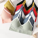 Women Crop Top Seamless Sports Push-Up Bra Tube Top Lingerie Underwear Streetwear Padded Camis with Straps Daily Wear Tops
