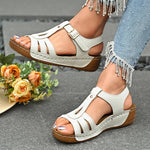 2025 Summer Women Wedge Sandals Lightweight Ankle Buckle Platform Gladiator Sandals Woman Peep Toe Non Slip Beach Sandles 36-43