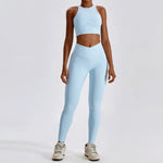 Yoga Set Seamless Women's Sportswear Workout Clothes Athletic Wear Gym Legging Fitness Bra Crop Top Sports Suits High Quality