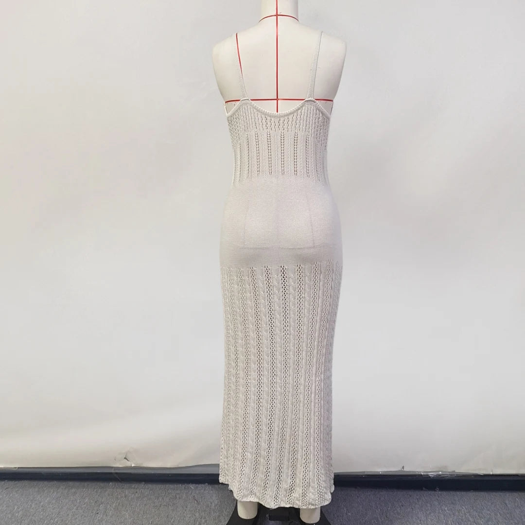 4 Colors V Neck Hollow Out Crochet Knitted Tunic Beach Cover Up Cover-ups Beach Dress Beach Wear Beachwear Female Women V5437