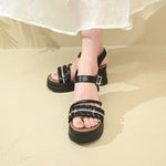 Casual Sandals Women Buckle Strap Summer Beach Ladies Thick Soled Shoes