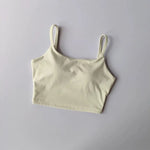 Women's yoga sports bra, small camisole vest integrated fixed gathering sports and fitness bra