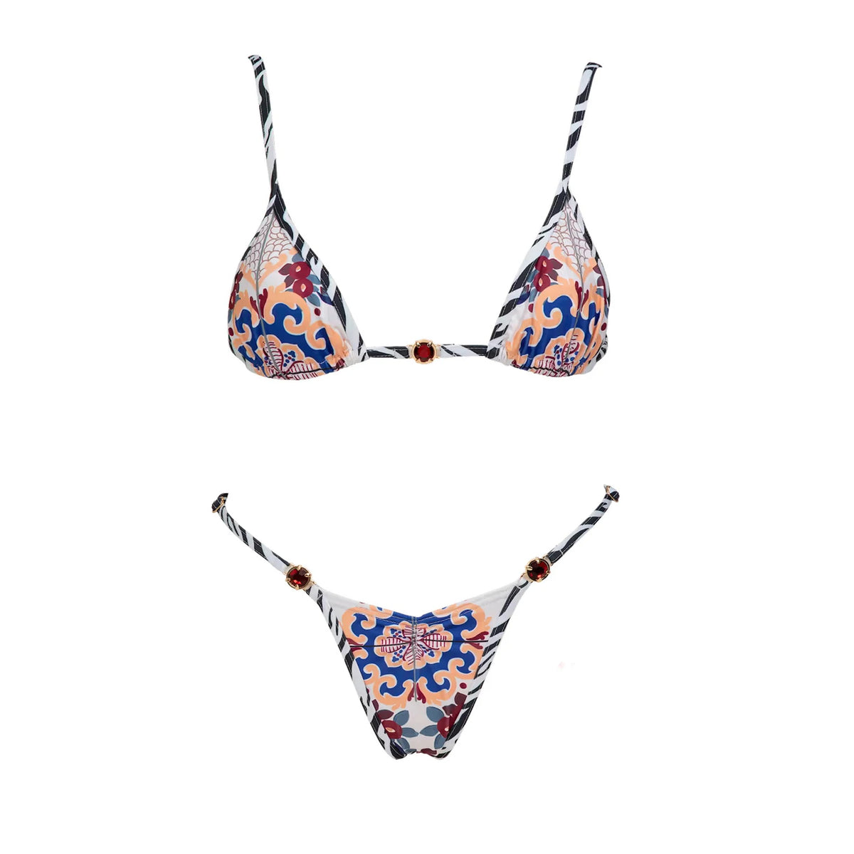 3Pcs Micro Bikinis Sexy Women Swimsuit 2026 New Swimwear Printed Swim Suit Female Bathing Suit Bandeau Biquini Beachwear Sarong