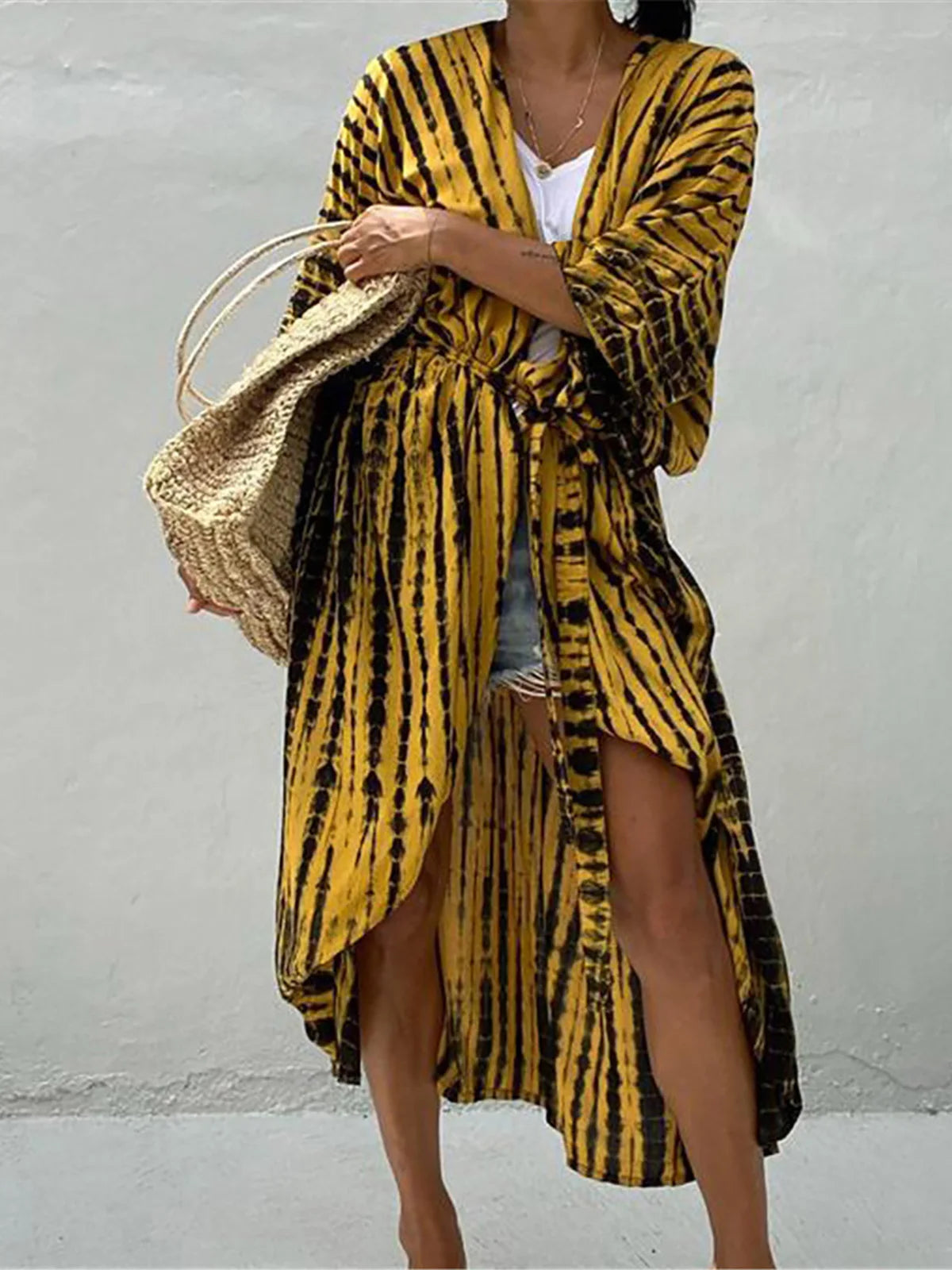 17 Colors Leopard Printed Colorful With Belt Tunic Cover-ups Beach Dress Beach Wear Beachwear Female Women Beach Cover Up V4510L
