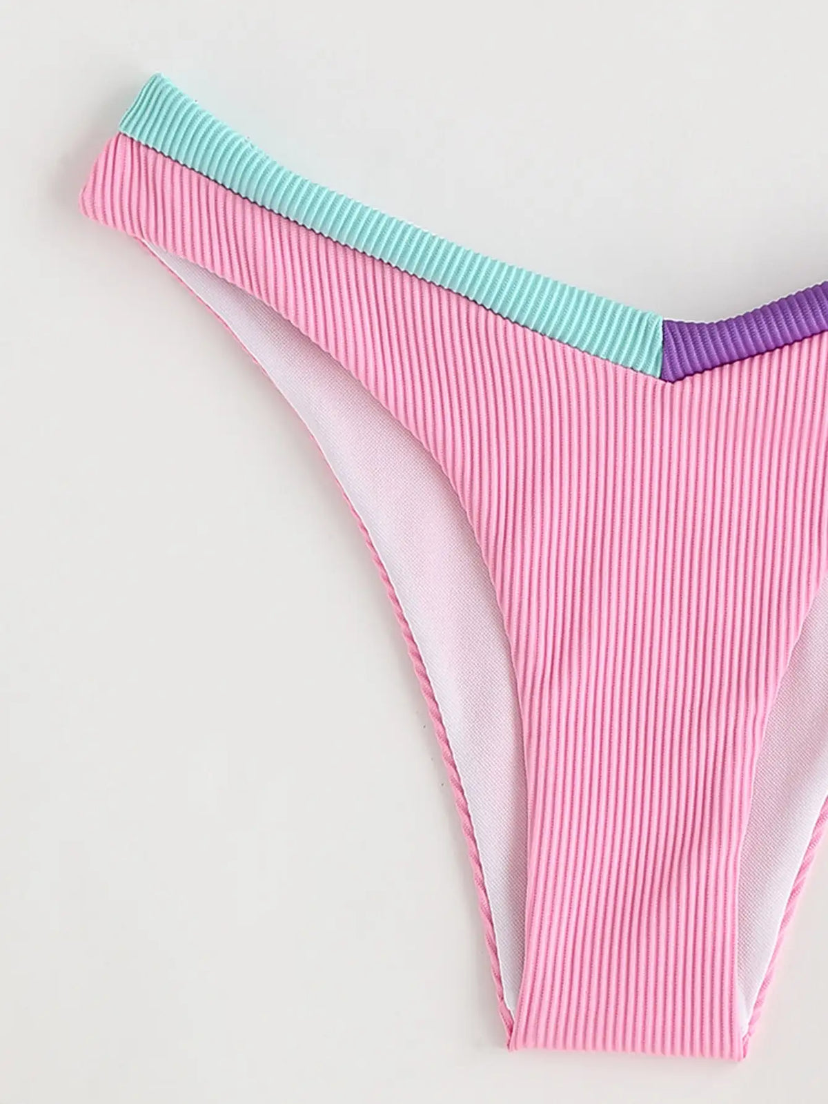 ZTVitality Contrast Binding Triangle Women's Swimsuit High Cut Sexy Bikini 2022 New Arrival Biquini Padded Bra Push Up Swimwear