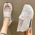 Classic Black Embroider Sneakers for Women 2025 Comfortable Breathable Mesh Casual Shoes Woman Lightweight Platform Shoes Mujer