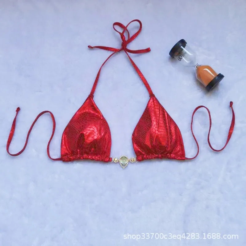 Micro Bikinis New Sexy Women Swimsuit Female Push Up Swimwear Solid Geen Bikini Set Bandeau Biquini Bathing Suit Beachwear