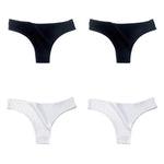 4Pcs/Set Cotton Panties Women Breathable Briefs Soild Underwear Female Underpants Low Waist Brazilian Panty Sexy Lingerie M-XL