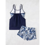 Summer Two Pieces Swimsuits Woman Print Swimwear Female Tankini Sets Beachwear High Waisted Bathing Suit Sports Women Bathers