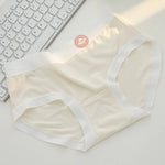 1 Pack 7A Antibacterial Mid-Rise Fit Panties Sexy Lingerie Breathable All-Day Comfortable Briefs Solid Color M-XL Intimates