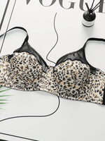 Women's Oversized Underwear With Pull-up And Anti Sagging Black Leopard Print Lace Design Suitable For Plump Women XL-4XL A2551