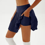Women's Pleated Skirt Yoga High Waist Anti-Slip Tennis Skirt Double Layer Non-Slip Solid Colour Badminton Golf Short Skirts 2025