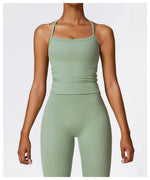 Strappy Sports Bra For Women Gym Workout Tops Sexy Yoga Bra Gather Fitness Push Up Training Running Female Sport Vest